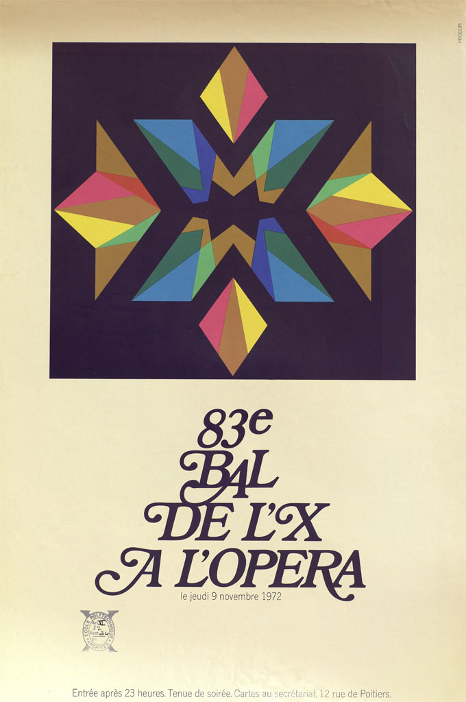 Affiche du 83 Bal de l'X  l'Opra (9 novembre 1972)
